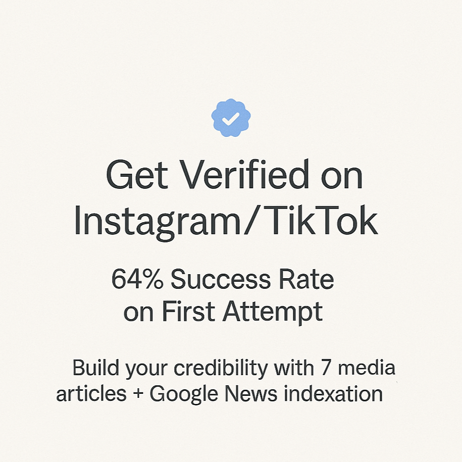 Verification on TikTok + Instagram